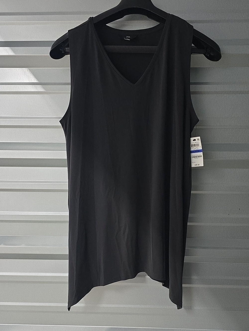 Sleeveless V-Neck Brown Tunic Top